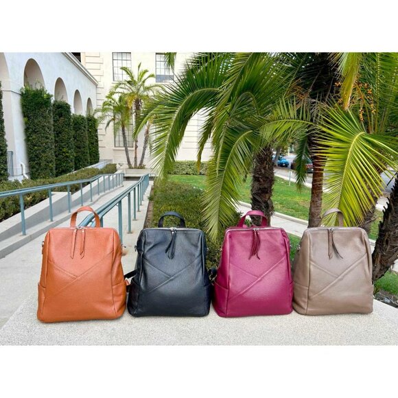Ivan Troy Sama Black Women\'s Italian Leather Shoulder Bag Outdoor Backpack main image 9